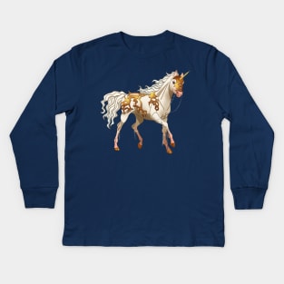 White unicorn Kids Long Sleeve T-Shirt